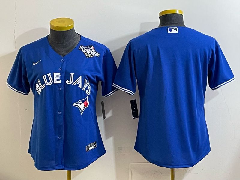 Women 2025 Toronto Blue Jays Blank Blue Game Nike MLB Jersey style 03->women mlb jersey->Women Jersey